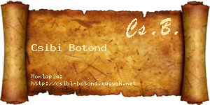 Csibi Botond névjegykártya